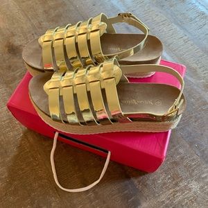 Gold Platform Slingback Sandal